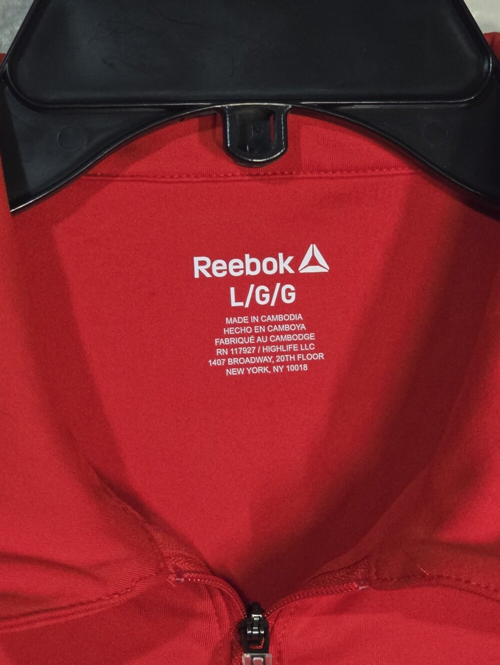 Reebok Women's Red Sleeveless Athletic Polo Tank Top Zip-Front Sz L - Picture 4 of 9